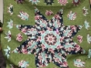 Pat Clark-two Lonestar quilts. One had a green background, and one was all pale shades of teal, mauve, and pink